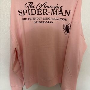 Marvel The Amazing Spider-Man Pink Crewneck Sweater